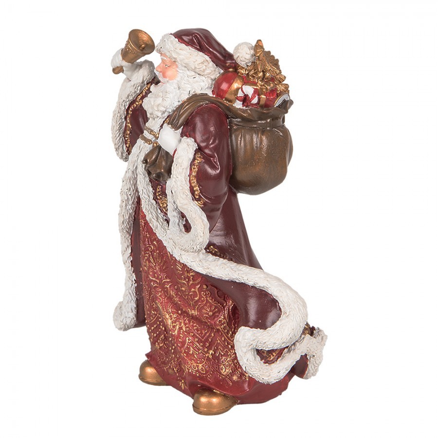 Červená vánoční dekorace Santa Claus s dárky - 15*11*20 cm