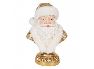 Zlatá vánoční dekorace busta Santa Claus - 23*15*32 cm