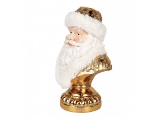Zlatá vánoční dekorace busta Santa Claus - 23*15*32 cm