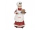 Vánoční dekorace figurka babča nesoucí kávu a perníčky - 15*15*30 cm Clayre & Eef