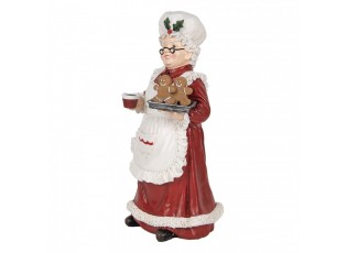 Vánoční dekorace figurka babča nesoucí kávu a perníčky - 15*15*30 cm