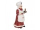 Vánoční dekorace figurka babča nesoucí kávu a perníčky - 15*15*30 cm Clayre & Eef
