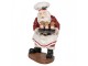 Vánoční dekorace figurka Santa nesoucí dortíky s perníčky - 17*16*28 cm Clayre & Eef