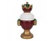 Červeno-zlatá vánoční dekorace busta Santa Claus - 15*10*26 cm Clayre & Eef
