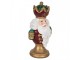 Červeno-zlatá vánoční dekorace busta Santa Claus - 15*10*26 cm Clayre & Eef
