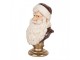 Červeno-zlatá vánoční dekorace busta Santa - 17*15*27 cm Clayre & Eef