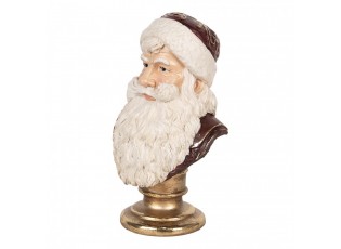 Červeno-zlatá vánoční dekorace busta Santa - 17*15*27 cm