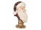 Červeno-zlatá vánoční dekorace busta Santa - 17*15*27 cm Clayre & Eef