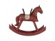 Červená antik dekorace houpací koník - 39*12*33 cm Clayre & Eef