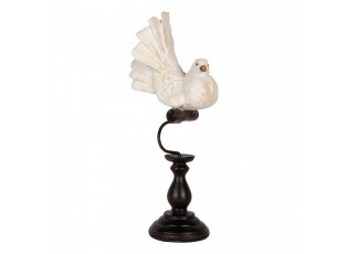 Decorative Figurine Bird 15x11x36 Cm White Plastic - 15.0 cm