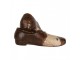Béžovo-hnědá antik dekorace pánské boty - 12*11*8 cm Clayre & Eef