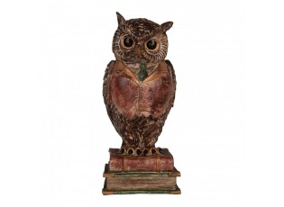 Money Box Owl 16x15x35 Cm Brown Plastic - 14.0 cm