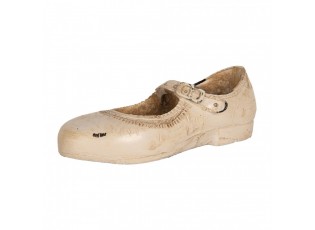 Béžová antik dekorace bota - 15*6*5 cm