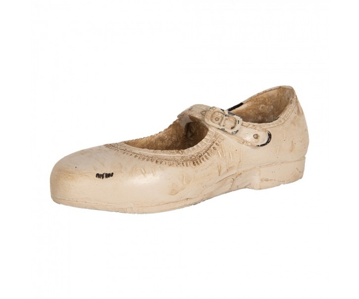 Béžová antik dekorace bota - 15*6*5 cm Clayre & Eef