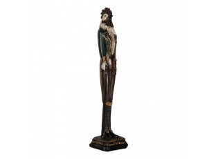 Decorative Figurine Rooster 7x7x31 Cm Green Plastic - 7.0 cm