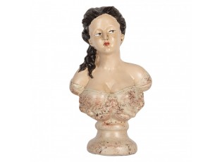 Béžová antik dekorace busta žena v šatech - 12*8*20 cm