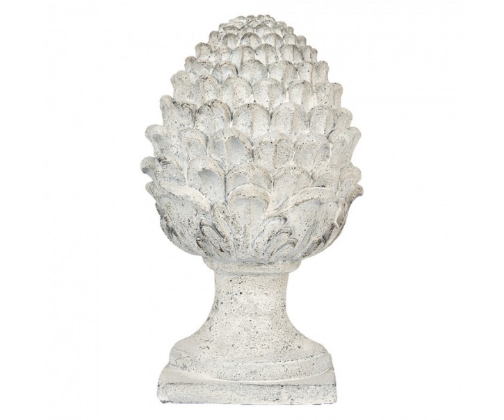 Béžová antik dekorace šiška na podstavci - Ø 23*41 cm Clayre & Eef
