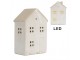 Béžový keramický svítící LED domek - 8*5*12 cm Clayre & Eef