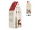 Decorative House With LED 7x6x19 Cm White Ceramic - 7.0 cm Clayre & Eef