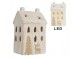 Decorative House With LED 9x7x15 Cm Beige Ceramic - 9.0 cm Clayre & Eef