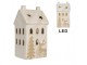 Decorative House With LED 10x9x18 Cm Beige Ceramic - 10.0 cm Clayre & Eef