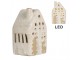 Decorative House With LED 6x5x10 Cm Beige Ceramic - 6.0 cm Clayre & Eef