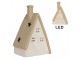 Decorative House With LED 9x7x13 Cm Beige Ceramic - 9.0 cm Clayre & Eef