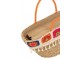 Plážový košík s háčkovaným květovaným okrajem Croche - 59*18*30 cm J-Line by Jolipa