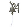 Bronzový antik litinový zvonek s ornamenty Brasso - 7*14*13 cm Barva: bronzová antikMateriál: litina