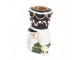 Zelený svícen na úzkou svíčku Louskáček Nutcracker - 8*6*9 cm Clayre & Eef