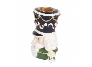 Zelený svícen na úzkou svíčku Louskáček Nutcracker - 8*6*9 cm