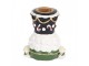 Zelený svícen na úzkou svíčku Louskáček Nutcracker - 8*6*9 cm Clayre & Eef