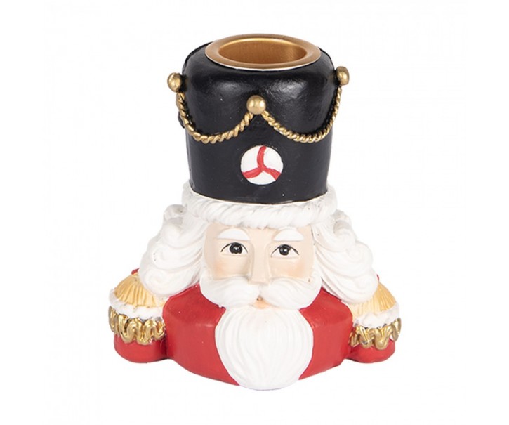 Svícen na úzkou svíčku Louskáček Nutcracker - 8*6*9 cm Clayre & Eef