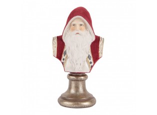 Červená vánoční dekorace busta Santa Claus - 10*9*19 cm