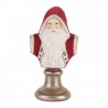 Červená vánoční dekorace busta Santa Claus - 10*9*19 cm