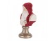 Červená vánoční dekorace busta Santa Claus - 10*9*19 cm Clayre & Eef