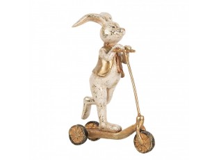 Decorative Figurine Rabbit 13x6x17 Cm White Plastic - 13.0 cm