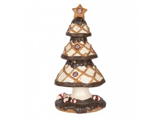 Hnědá dekorace stromek s cukrovinkami Christmas Tree - Ø 22*43 cm 
