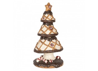 Hnědá dekorace stromek s cukrovinkami Christmas Tree - Ø 22*43 cm 