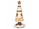 Béžová dekorace stromek s perníčky Christmas Tree - Ø 24*51 cm Clayre & Eef