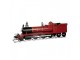 Červená kovová dekorace vláček Christmas Train - 86*18*27 cm Clayre & Eef