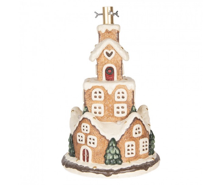 Stojan na stromek věž z chaloupek Christmas Tree - Ø 35*57 cm Clayre & Eef