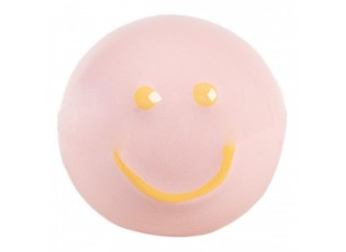 Růžová keramická knopka Smile - Ø 4*4 cm / S3 cm
