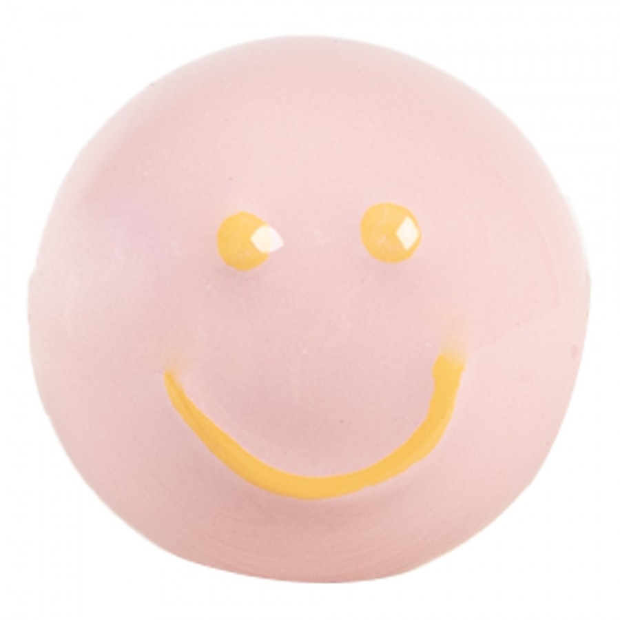 Růžová keramická knopka Smile - Ø 4*4 cm / S3 cm
