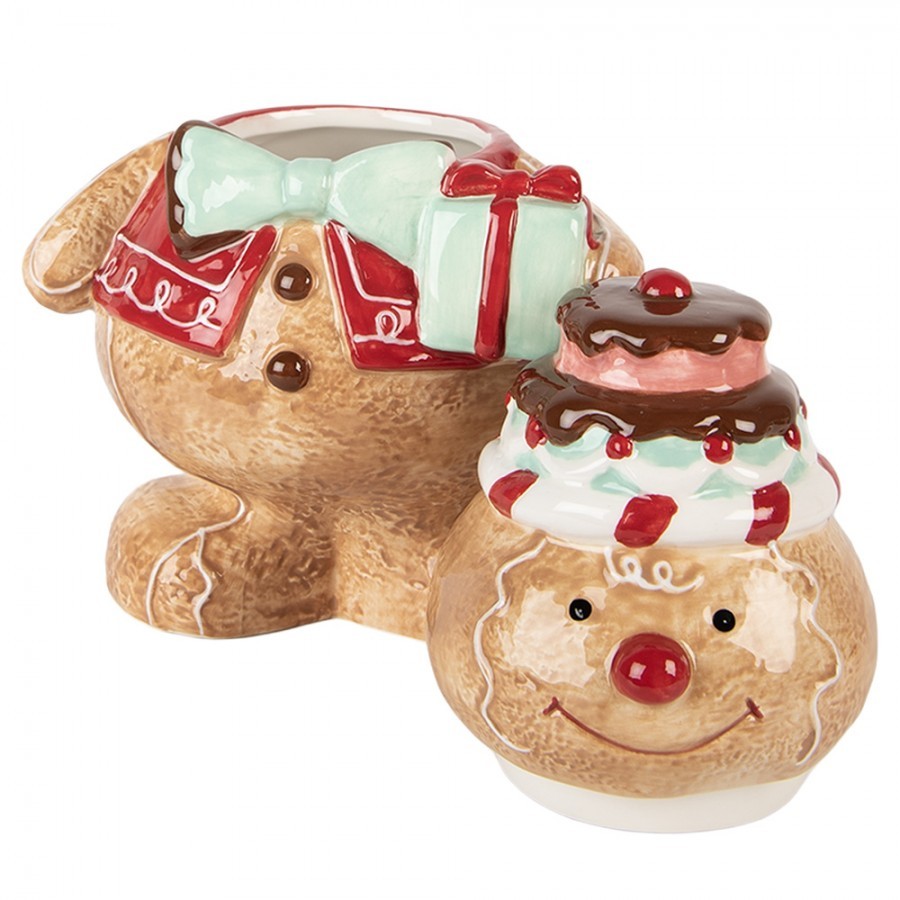 Keramická dóza perníček Gingerbread Man - 17*14*24 cm 