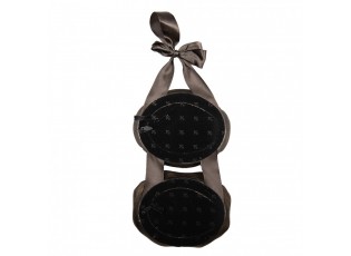 Stříbrný antik 2ks fotorámeček na zavěšení - 14*3*27 cm / 9*7 cm