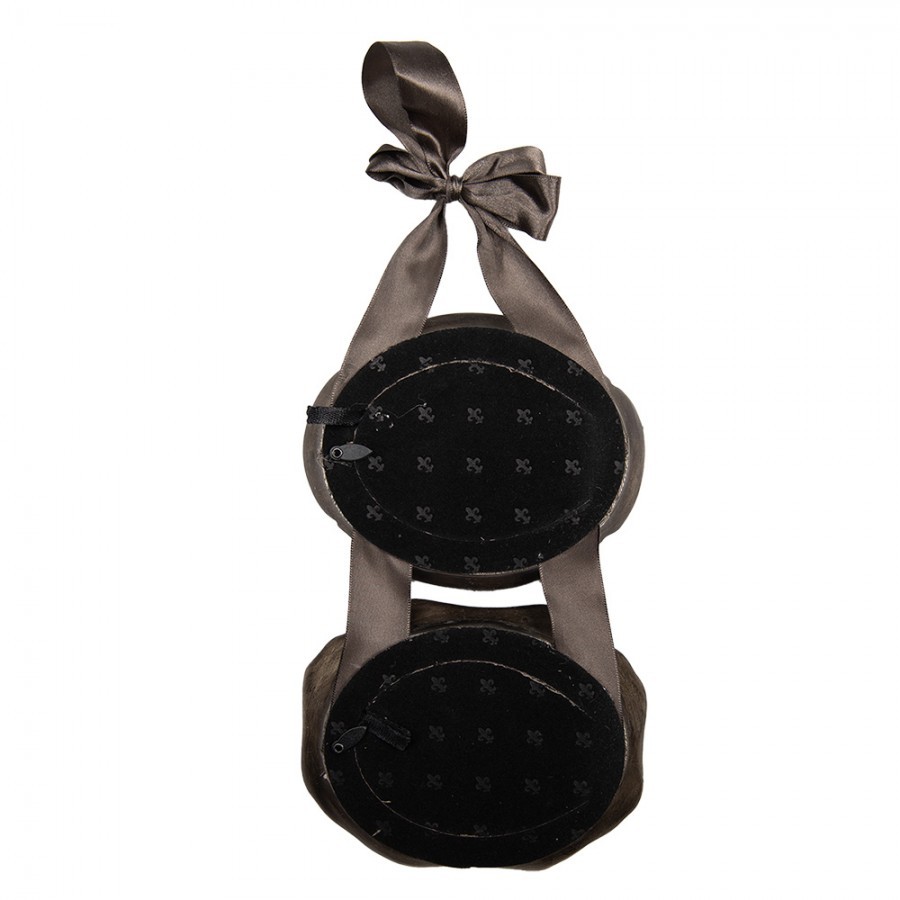 Stříbrný antik 2ks fotorámeček na zavěšení - 14*3*27 cm / 9*7 cm