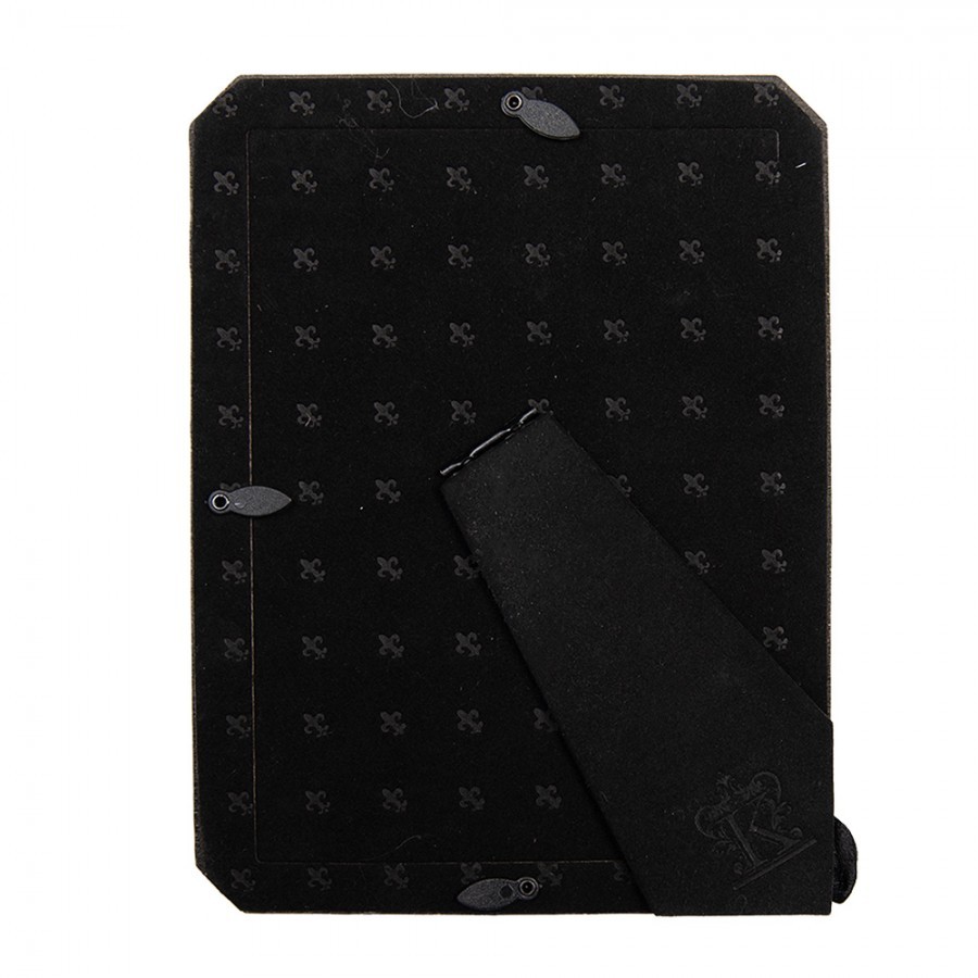 Zlatý fotorámeček s mušličkami a zrcátky - 16*2*21 cm / 13*18 cm