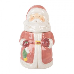 Keramická dóza Santa Claus - Ø 15*26 cm