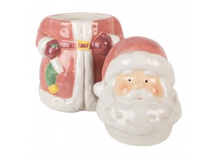 Keramická dóza Santa Claus - Ø 15*26 cm